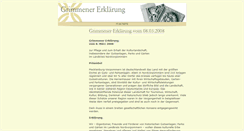 Desktop Screenshot of grimmener-erklaerung.jagdschloss-quitzin.de